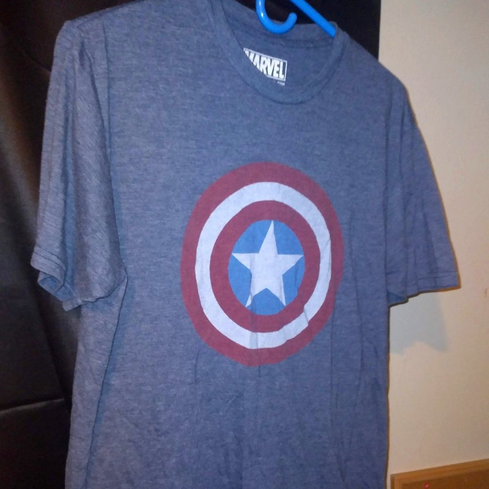 Men's Blue Captain America T-Shirt